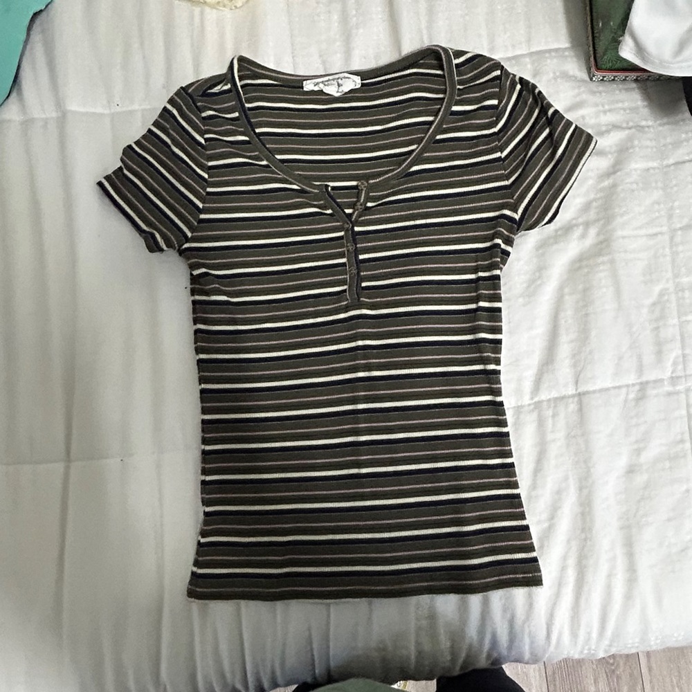 stripped fitted tee